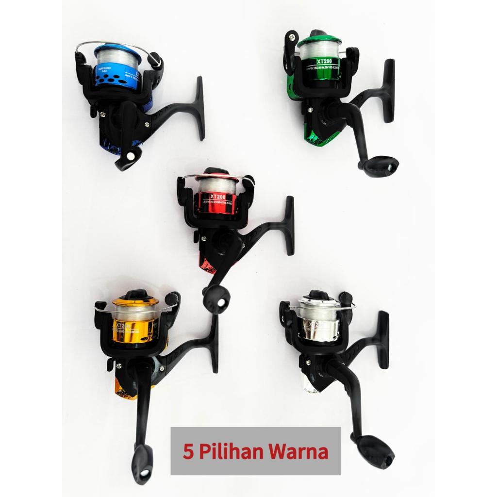 Reel Pancing Pemula Tipe Spinning 200 Fishing Reel Free Senar Pancing Pada Spool Bahan Plastik Reel