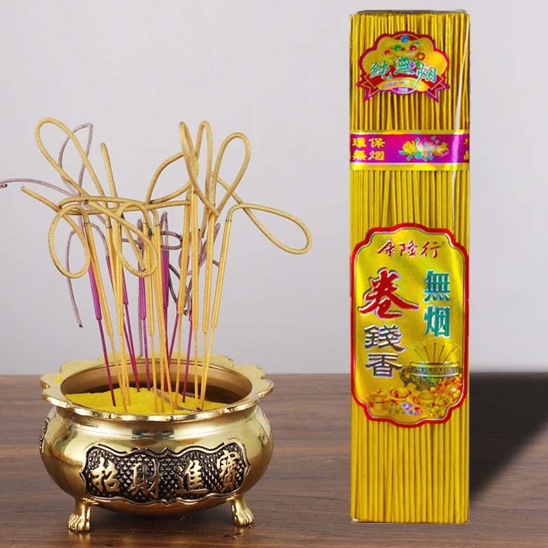 500g Hio Sembahyang Dupa Sembahyang Dewa 33cm Hio Dupa Stik Emas / Tanpa Asap Dupa Hio