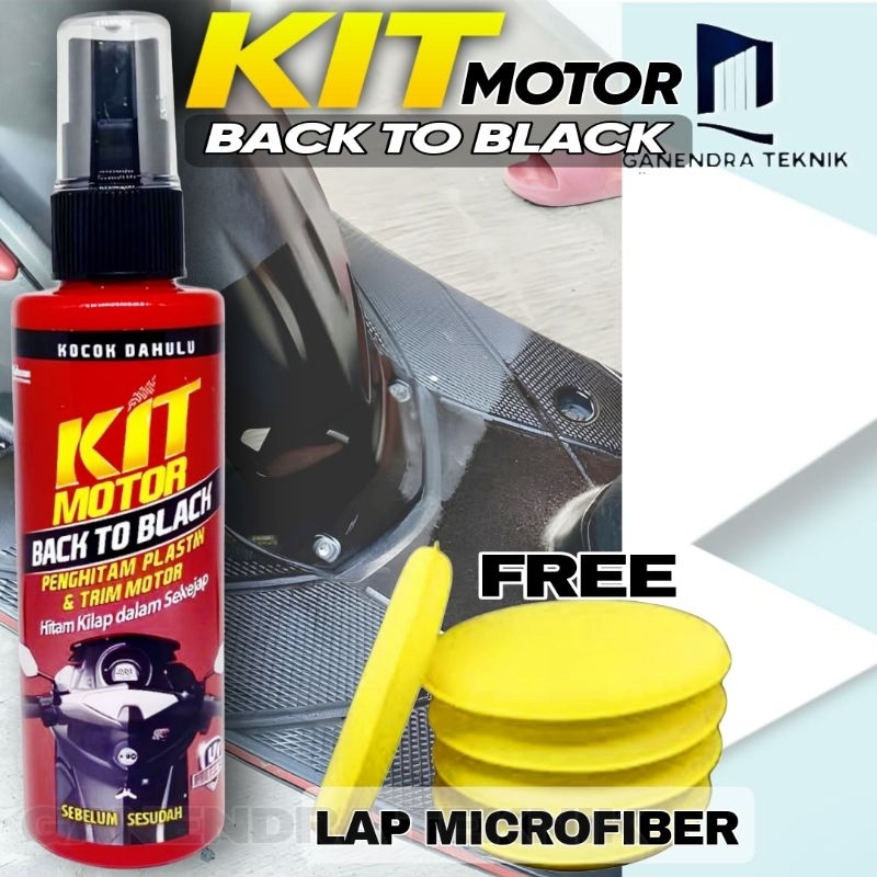 Senter_Ajaib Kit Back To Black Penghitam Body Motor / Mobil Permanen Bonus Pad Aplikator