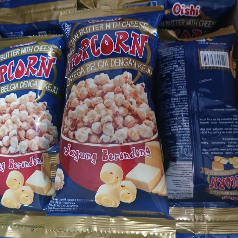 

RB OISHI POPCORN Renceng isi 10 Jagung Berondong Rasa Cokelat Caramel Keju
