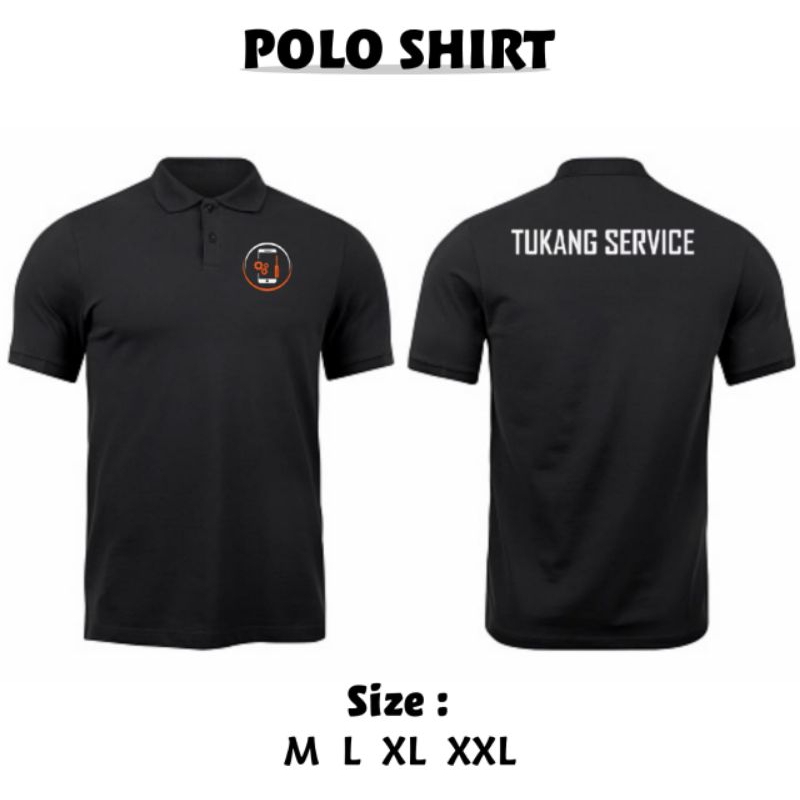 KAOS POLO TUKANG SERVICE HP CORAK LOGO PONSEL