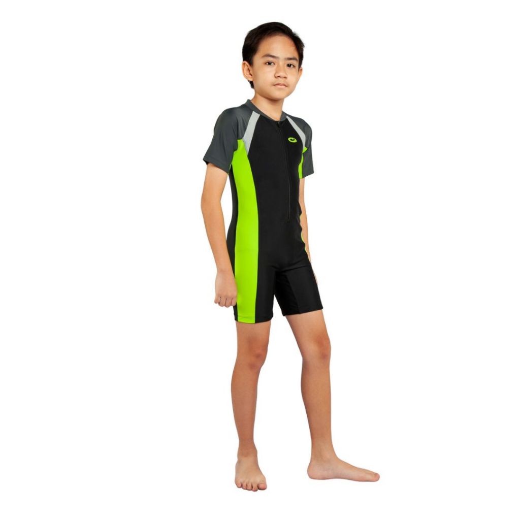 Opelon Boys Diving Suit Anak – Anti Transparan, Stretchable & Logo Opelon Dot Zipper Depan