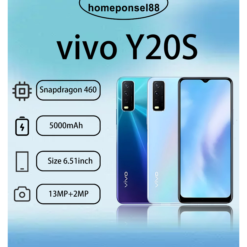 VIVO Y20S RAM 6/128 GB FULLSET GARANSI 1 TAHUN