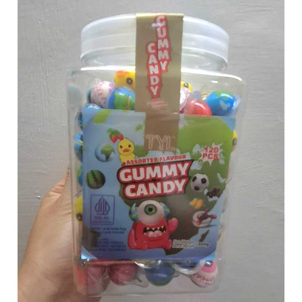 

TYL Assorted Gummy Permen Lunak Aneka Rasa Toples isi 120pcs