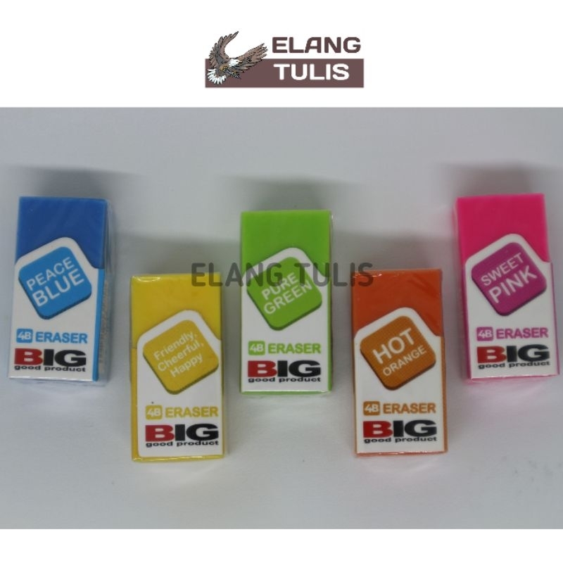 

1 Pcs BIG Penghapus Pensil warna-warni kecil | Penghapus Pensil BIG ER-9403 Colour