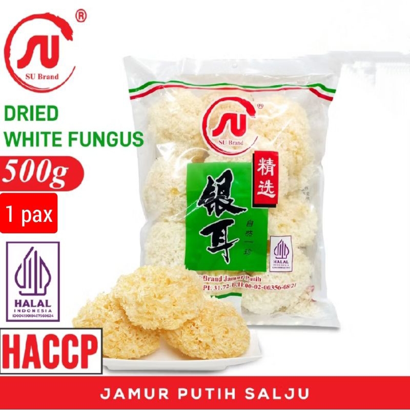 

500 gram jamur putih / snow white fugus / jamur salju / bok ji putih / yin er bai mu er