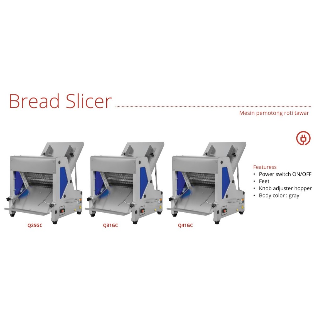 Getra Bread Slicer Q25GC / Mesin Pemotong Roti Tawar Getra Q31GC / Alat Pemotong Roti Getra Q41GC