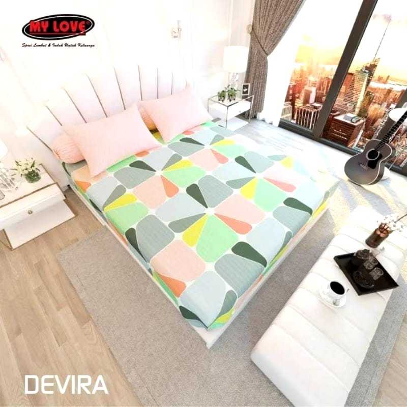 Sprei My Love karet ukuran 200x200x30 cm Super King Jumbo