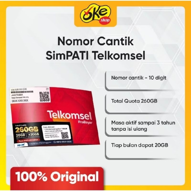 Telkomsel Nomor Cantik 10 Digit