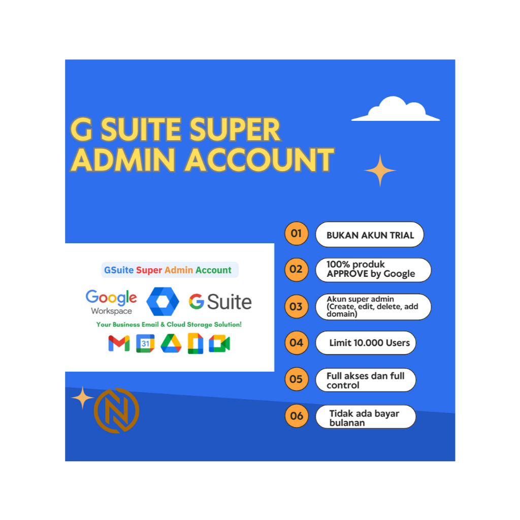 G Suite Super Admin Fresh,Bergaransi,BUKAN TRIAL,Termurah