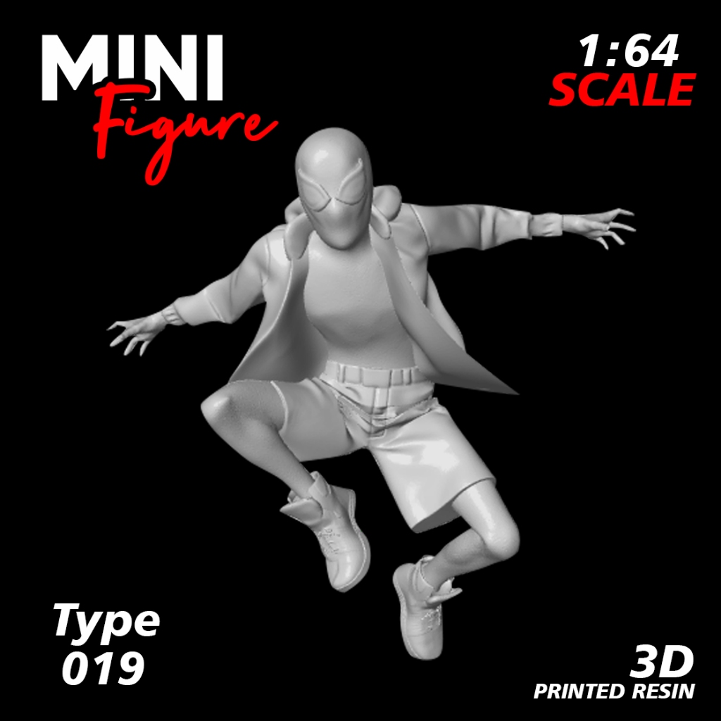 Mini Figure Diorama skala 1/64 / Figure Diecast / Miniatur Diorama / Figure 019 UNPAINTED