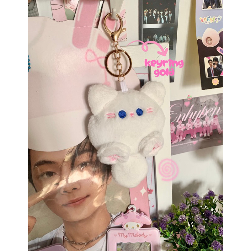 [Ready stock] Keychain Plushie Jake From Eunjin EN-Drama/ Gantungan Kunci Kucing Lucu