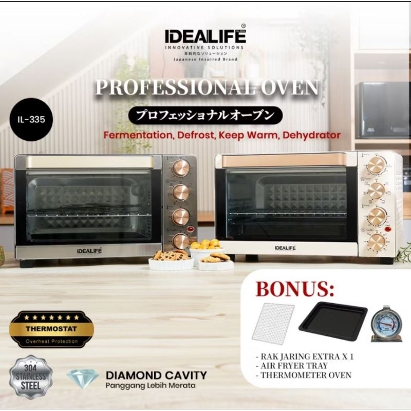 RK Oven Air Fryer Idealife NEW IL 335 35 Liter Oven Pemanggang Rotiserrie IL-335 Air Fryer Idealife
