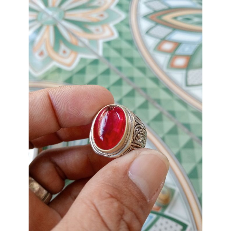 batu akik merah Siem asli alam