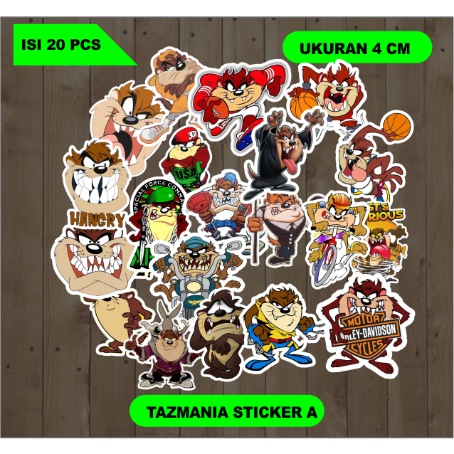 

STICKER STIKER TAZMANIA DEVILS 20 PCS ANTI AIR