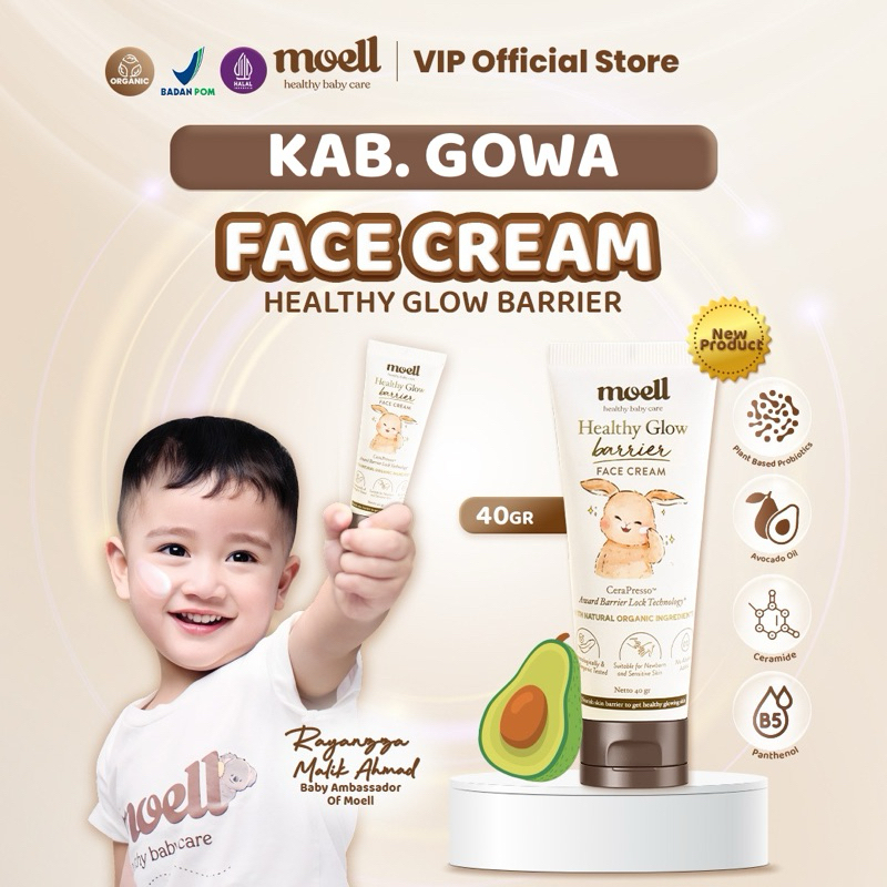 Moell Face Cream Bayi-Pelembab Wajah Bayi