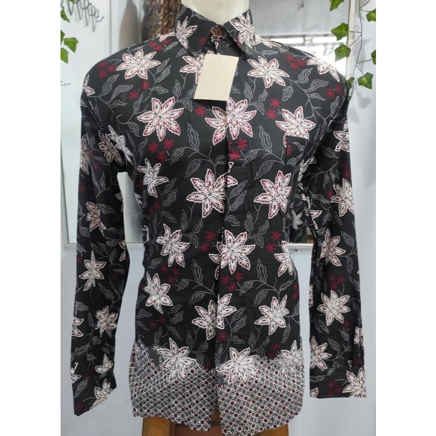 BATIK PRIA BIGSIZE BATIK HITAM KEMEJA PRIA SUPER JUMBO BATIK OVER SIZE LD 140 LD 150 LD 160 (Pree Or