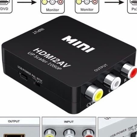 Gila Converter HDMI to AV RCA  HDMI to AV  HDMI to RCA