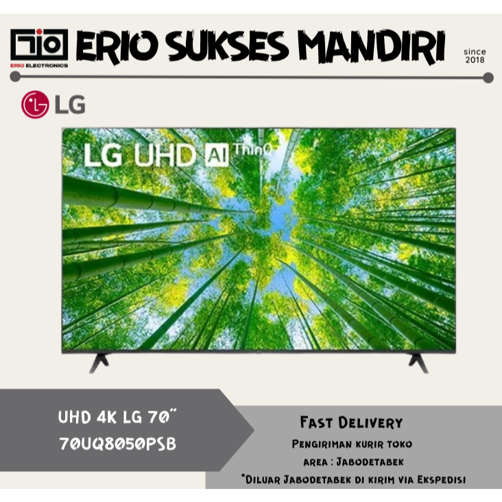 TV LG 70UQ8050 SMART TV LG 4K UHD 70 Inch a5 gen5 LG WebOS - 70UQ8050