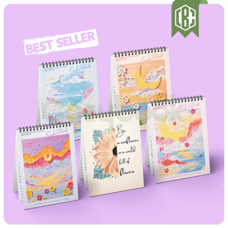 

Spesial Harga PROMOSketchbook A5 Buku Gambar A5 BUKU Sketsa Vertikal Jilid Spiral 45 Lembar 9 Halaman Motif ART 3D Lukisan