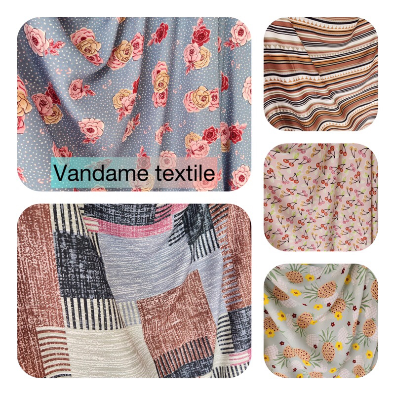 Kain Katun Rayon Motif Salur | Katun Rayon Motif Bunga | Katun Rayon Motif Kotak | Katun Rayon Premi