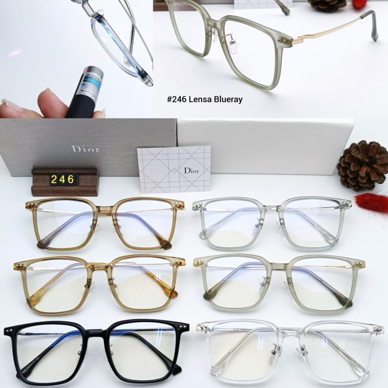 Kacamata Kekinian bahan Premium TERBARU Frame LIORA - 95290 KACAMATA MINUS FRAME WANITA 246 FREE LEN