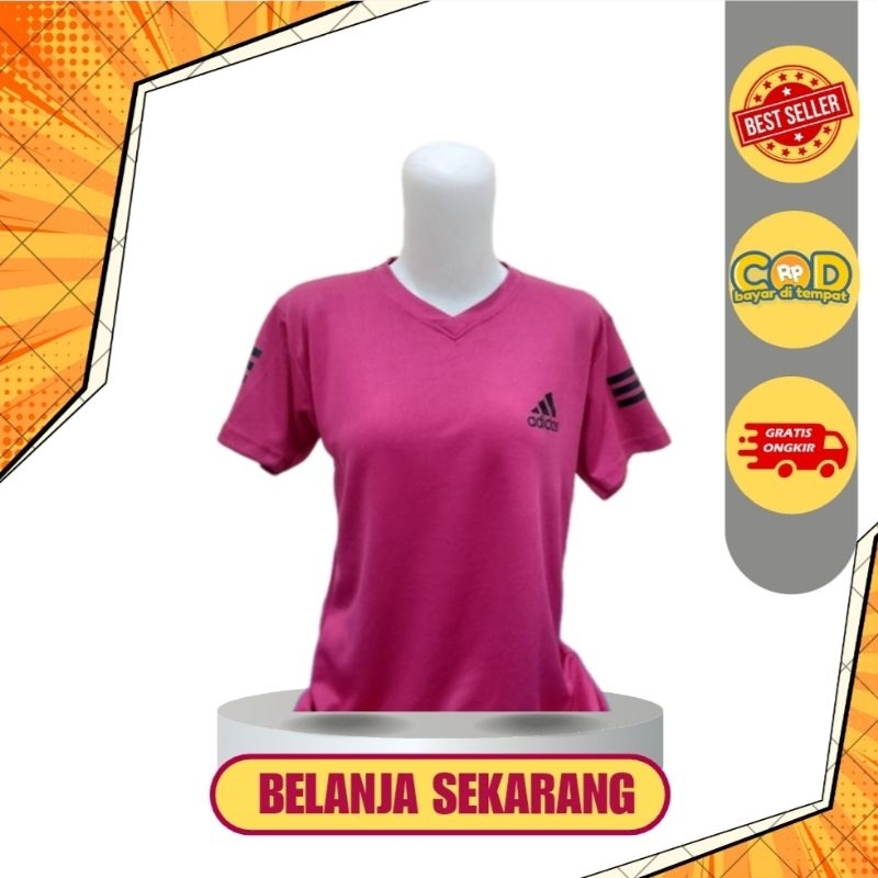 Kaos Olahraga Wanita Dry Fit Adidas Running