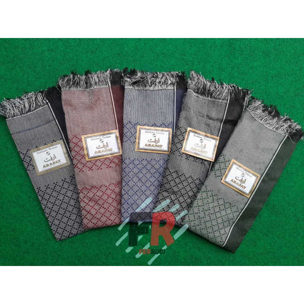 Sorban Tenun Arafat Bintik/Surban Souvenir Umroh Haji Surban Kashmiri