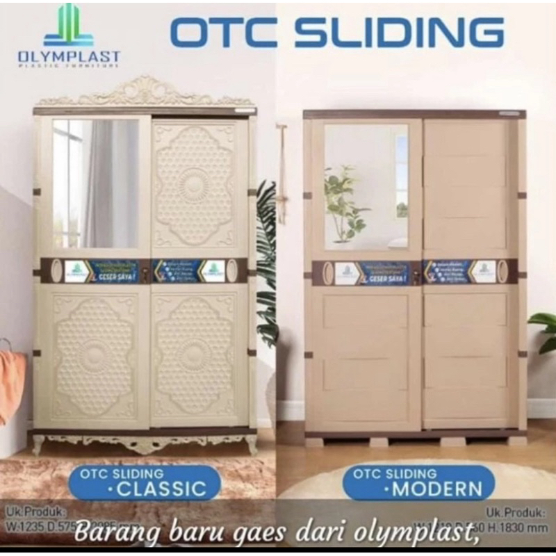 Lemari Plastik Olymplast OTC sliding new