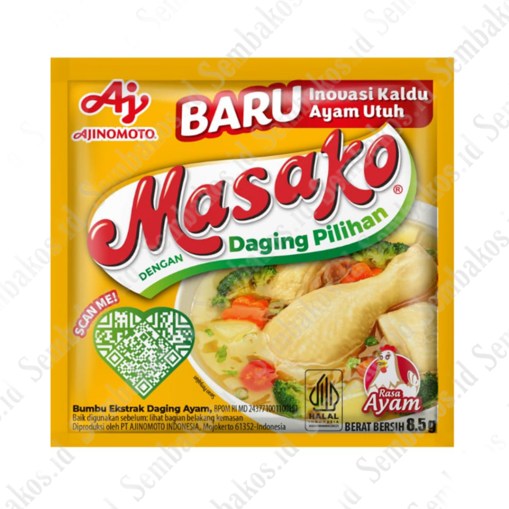 

Masako Bumbu Kaldu Ayam | Masako Sapi | Masako Jamur Renteng | bumbu Kaldu Penyedap Rasa Renteng 12 pcs | MASKAO 5000