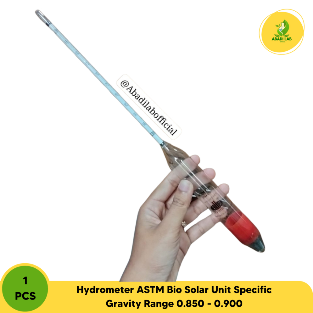 Hydrometer ASTM Bio Solar Unit Specific Gravity Range 0.850 - 0.900