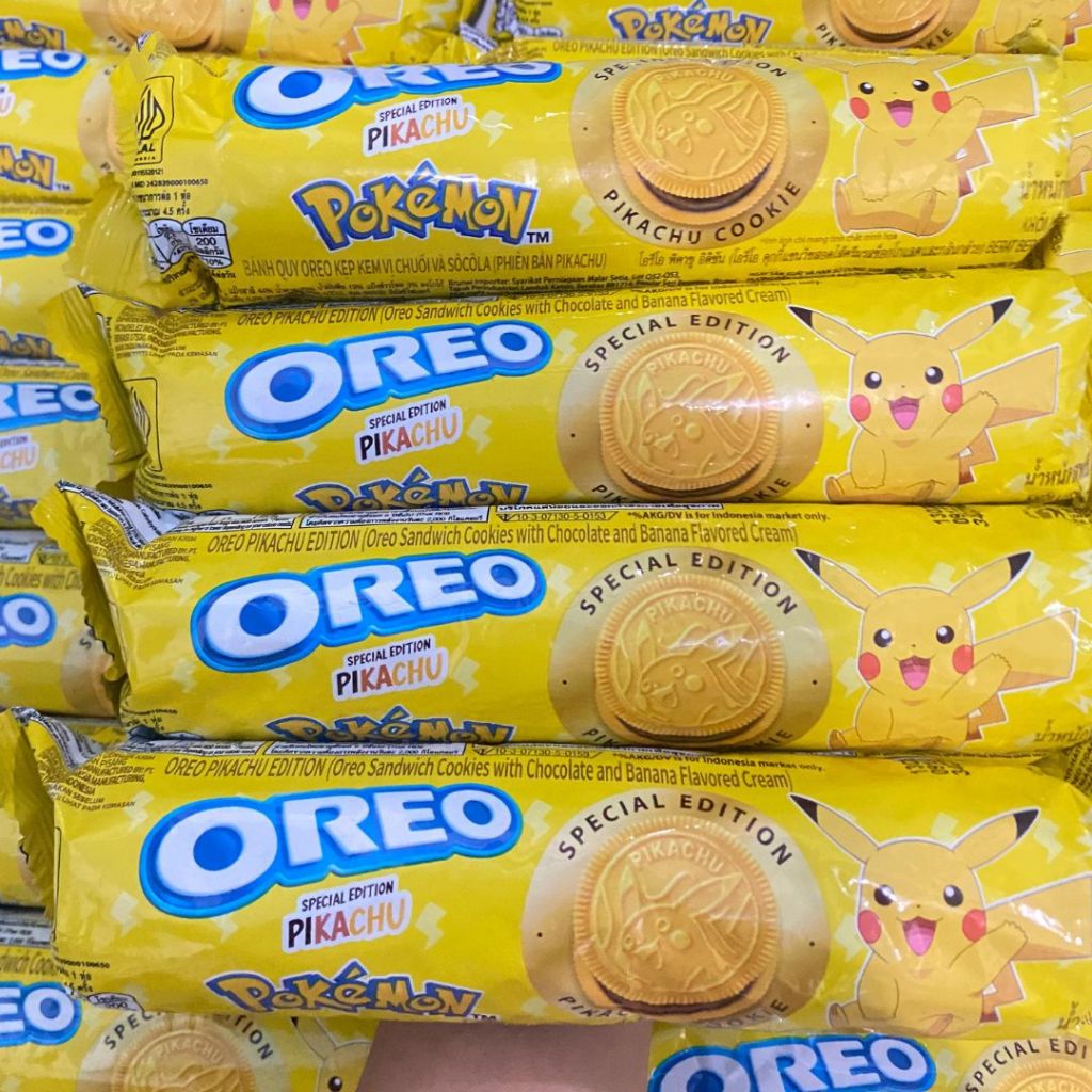 

4 Pcs Oreo Roll Pokemon Pikachu Cookies Spesial Edition 119gr Exp Desember