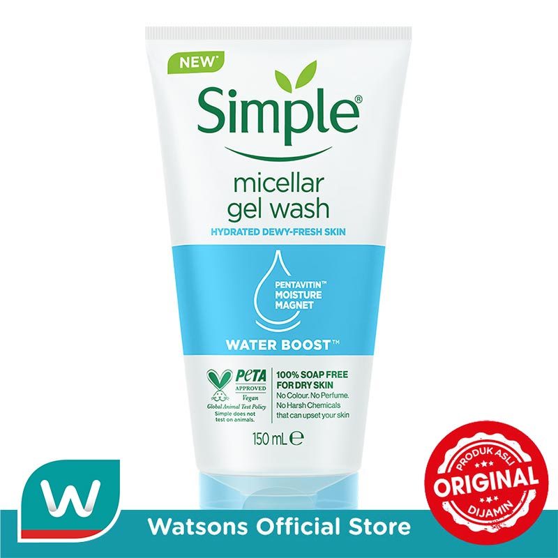 Simple Water Boost Micellar Facial Gel Wash 150ml