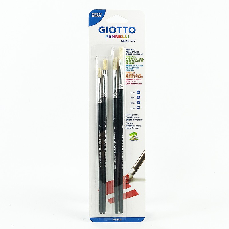 

Giotto Artbrush Serie 577 Flat Set 4,6,8,10