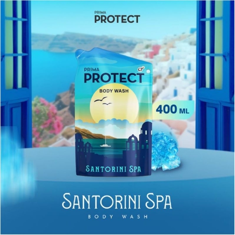 Sabun Mandi Cair Prima Protect Santorini 400 ml / Prima Protect Santorini