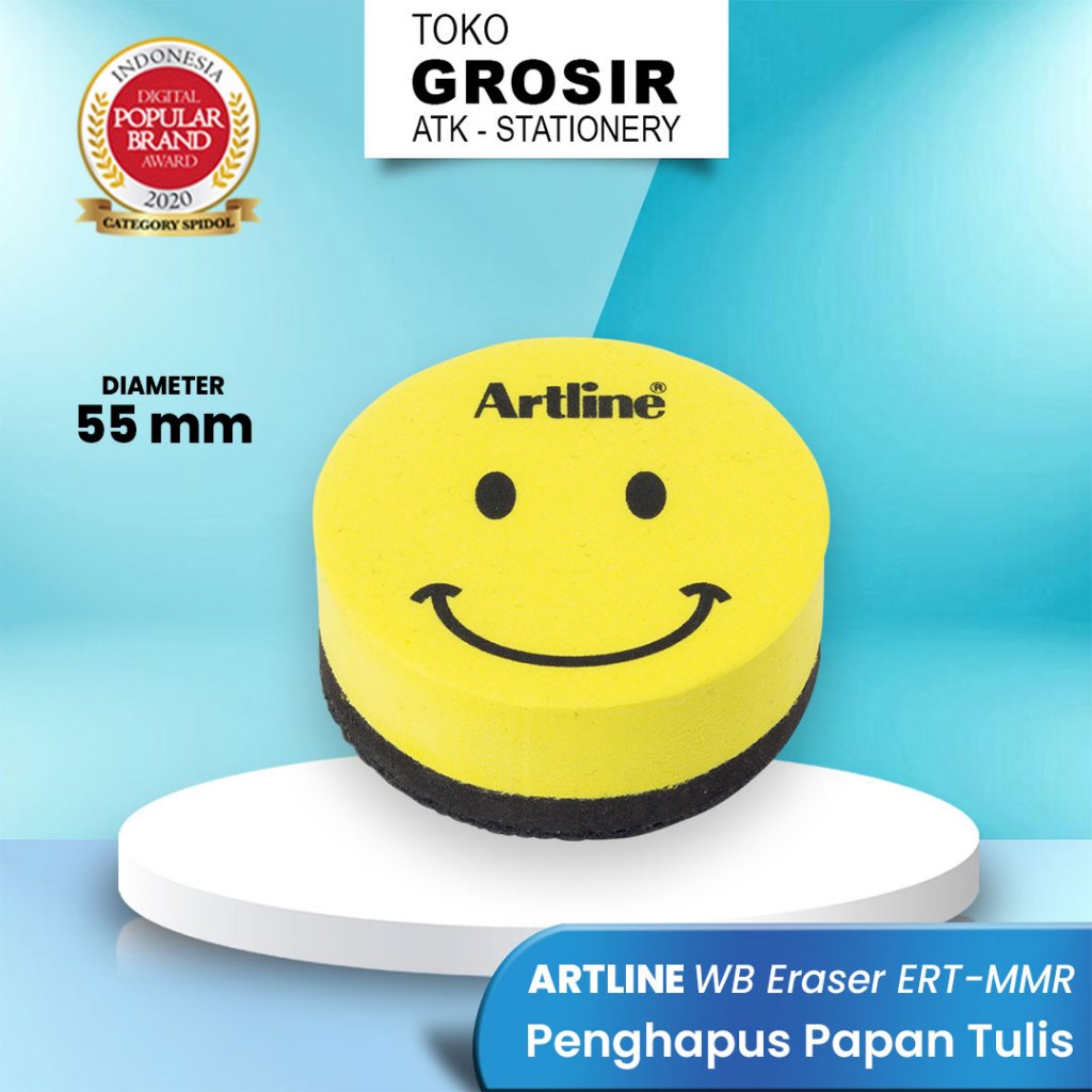 

ARTLINE Penghapus Whiteboard Eraser Magnetic Smiley Face ERT-MMR