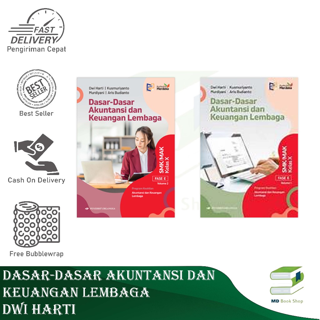 BEST SELLER ORIGINAL DASAR-DASAR AKUNTANSI DAN KEUANGAN LEMBAGA SMK/MAK KELAS X KURIKULUM MERDEKA - 