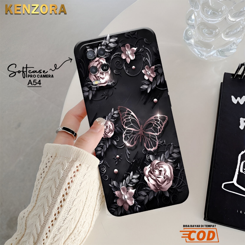 Soft case Hp OPPO A54 - KENZORA- Fashion Case Aesthetic - Silicon - Pelindung Belakang Handpone - Co