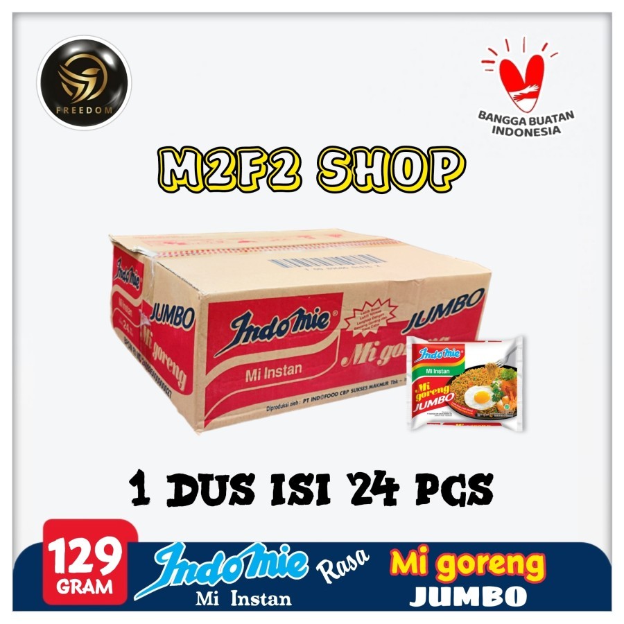 

Indomie Mie Instant Rasa Mi Goreng Spesial Plus JUMBO 129 gr (Kemasan Karton)