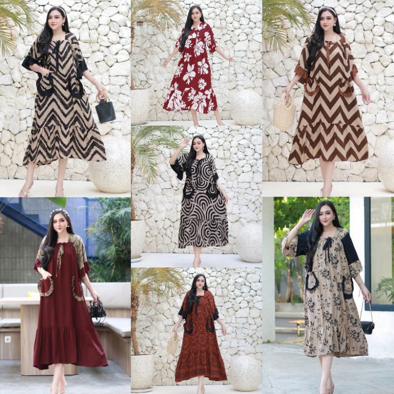 Daster Kekinian Model Fuji Lengan Lonceng Terbaru | Daster Rayon Premium | Daster Pekalongan Jumbo |