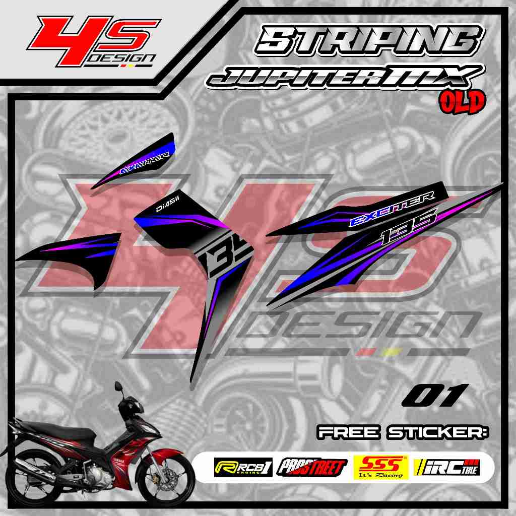 01 STICKER STRIPING JUPITER MX OLD - STICKER STRIPING JUPITER MX OLD