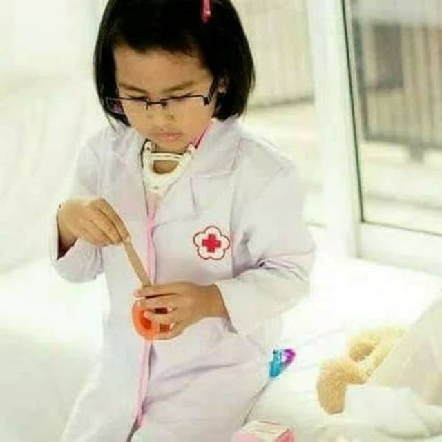 DISKON BAJU DOKTER ANAK KOSTUM DOKTER ANAK BAJU PROFESI SERAGAM ANAK SERAGAM DOKTER KECIL KOSTUM