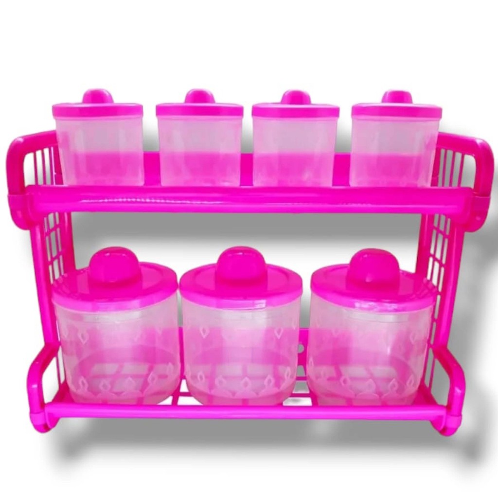 Tempat Bumbu Tempat garam Bumbu Dapur Wadah Plastik kitchen set rainvow