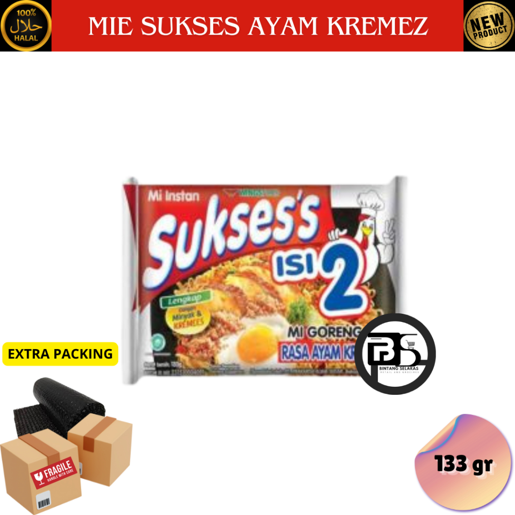 

Mie Suksess Goreng Isi 2 Ayam Kremees 133g