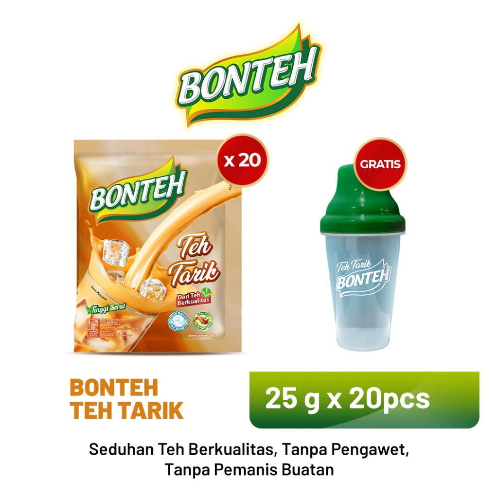 

[Free Gelas Shaker] Bonteh Teh Tarik 25gr x 20pcs