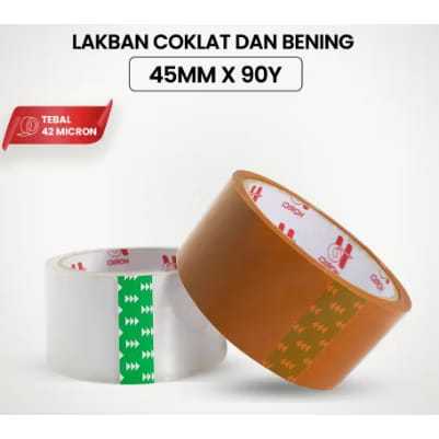 

Solasi Lakban BENING/COKLAT 45MM x 90 Yard ISOLASI 1PCS