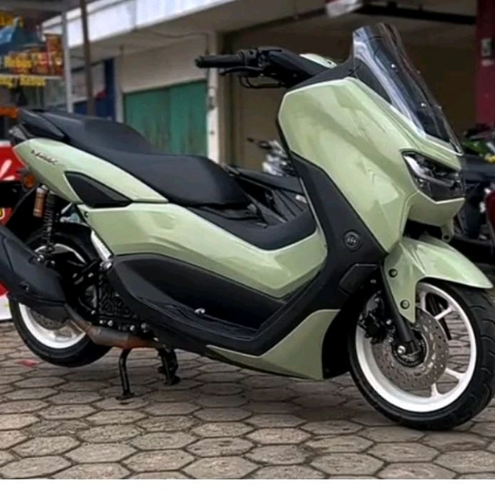 sticker skotlet motor hijau sage glossy premium / scotlite hijau pastel mengkilat / skotlet hijau sa