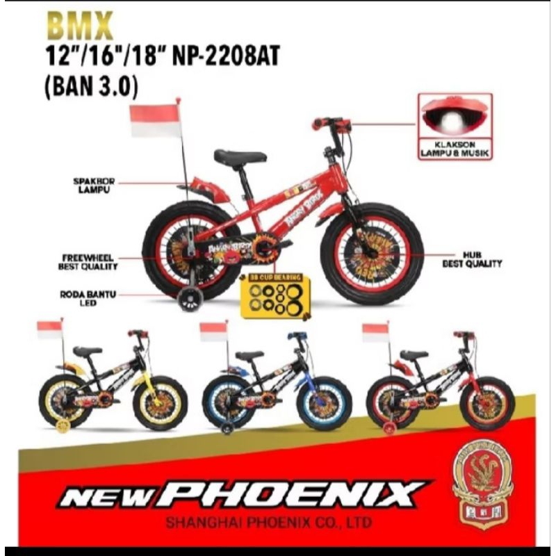 Sepeda Anak BMK NEW PHONIK 2208 BAN 3.0 BAN JUMBO