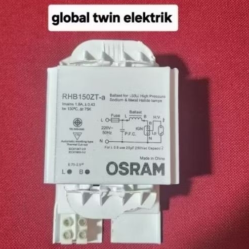 ballast osram for 150w High pressure sodium and metal halide lampu type RHB150ZT-A