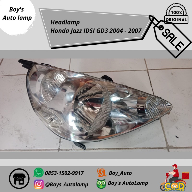 Headlamp Lampu Depan Honda Jazz IDSI GD3 2004 2005 2006 2007 Original
